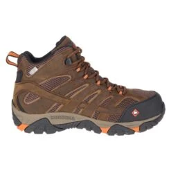 Men's Merrell Work Moab Vertex Mid Composite Toe Waterproof Boots -Carhartt Shop 0 650 merrell work moab vertex mid composite toe waterproof clay
