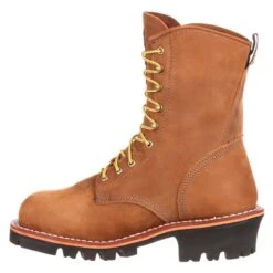 Men's Georgia 8" Logger GTX 400G Steel Toe Waterproof Boots -Carhartt Shop 2 650 georgia 8 logger gtx 400g steel toe waterproof worn saddle