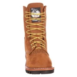 Men's Georgia 8" Logger GTX 400G Steel Toe Waterproof Boots -Carhartt Shop 3 650 georgia 8 logger gtx 400g steel toe waterproof worn saddle