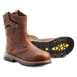 Men's Terra Patton Wellington IMG Aluminum Toe Waterproof Boots -Carhartt Shop 3 650 terra patton wellington img aluminum toe waterproof boots brown