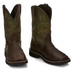 Men's Justin Original Work Boots 11" Keavan Met Guard Steel Toe Waterproof -Carhartt Shop 5 650 justin original work boots 11 keavan met guard steel toe waterproof dark brown mossy green