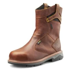Men's Terra Patton Wellington IMG Aluminum Toe Waterproof Boots -Carhartt Shop 7 650 terra patton wellington img aluminum toe waterproof boots brown